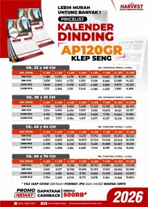 cetak kalender dinding ap120gr