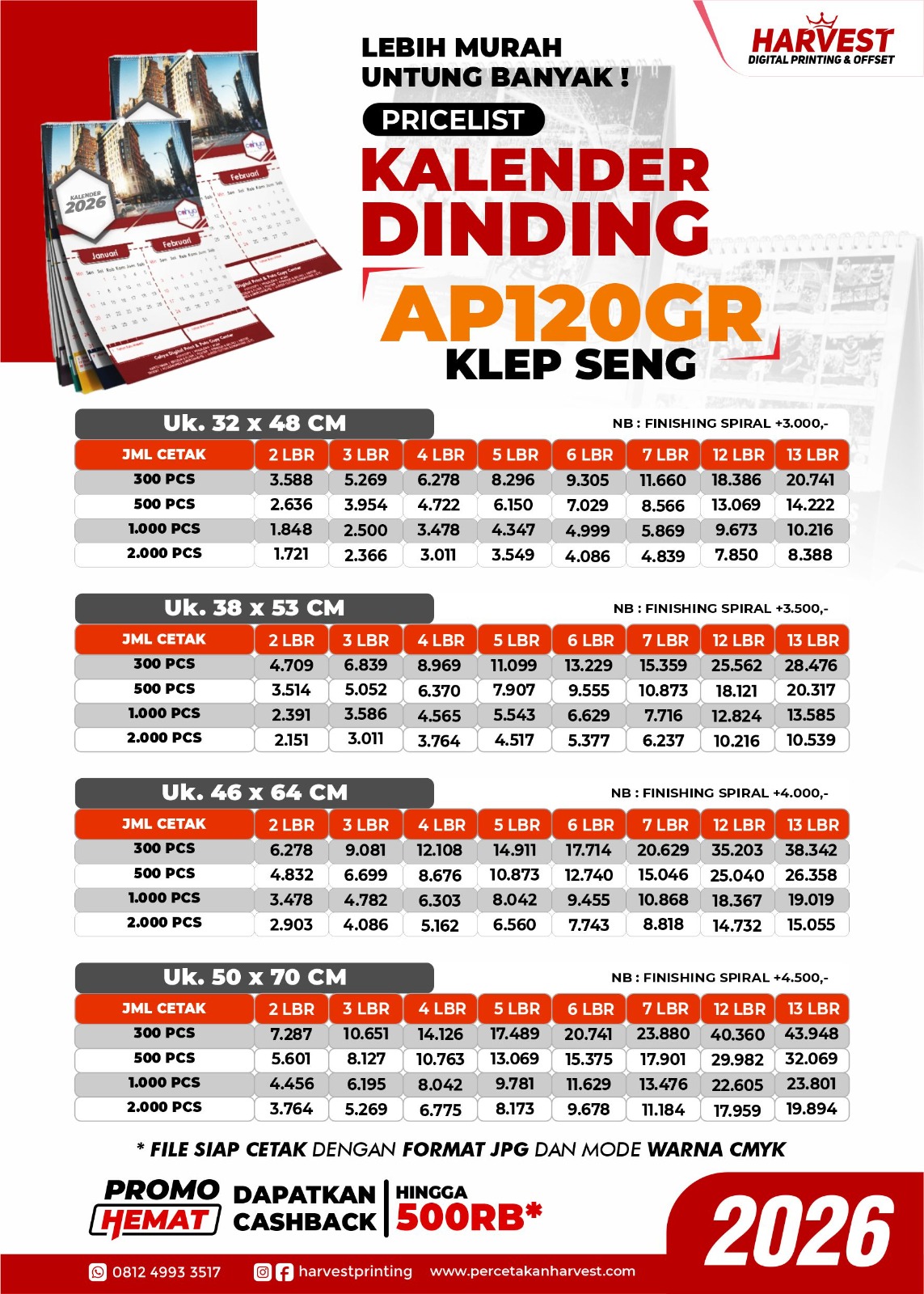 cetak kalender dinding ap120gr