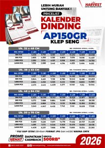 cetak kalender dinding ap150gr
