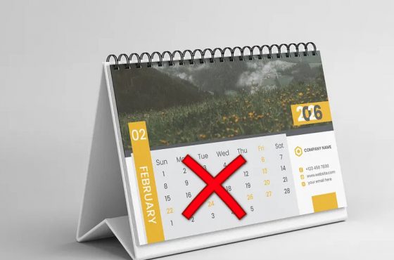 Kesalahan Saat Mencetak Kalender