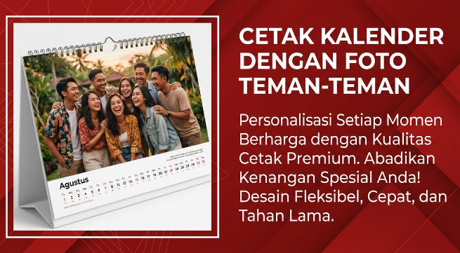 cetak kalender foto harga murah