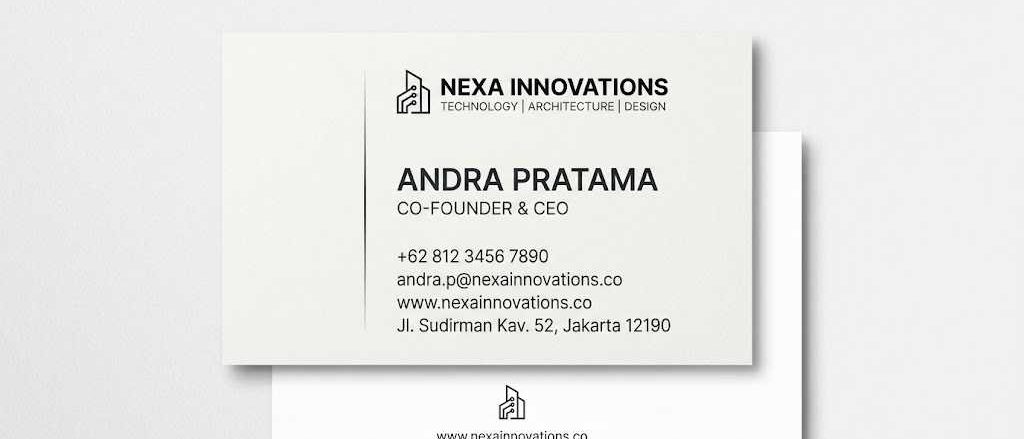 kartu nama bisnis sederhana