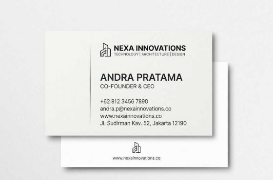 kartu nama bisnis sederhana