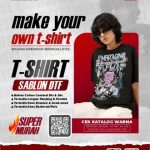 "Cetak kaos custom sablon DTF Surabaya murah & berkualitas. Desain bebas tanpa minimal order. Proses cepat, harga terjangkau. Pesan sekarang!"