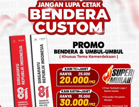 Cetak Umbul Umbul Kemerdekaan