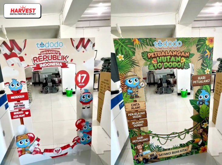 cetak photobooth frame standing
