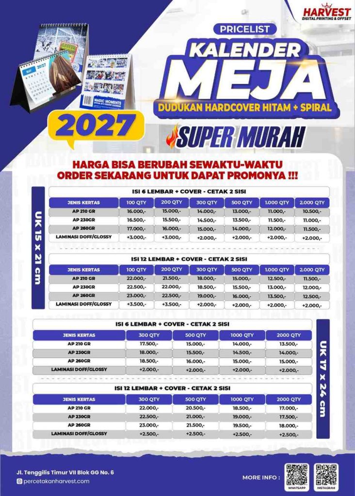 kalender meja